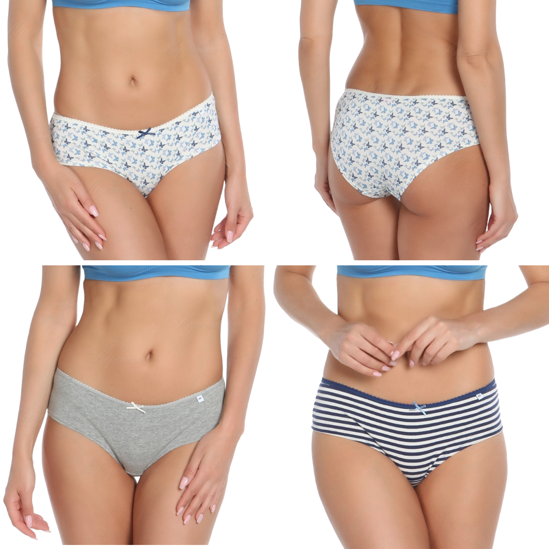 Ladies Knickers Polly Cheeky Alice Shorts Ladies Hipster Briefs 3 Pack