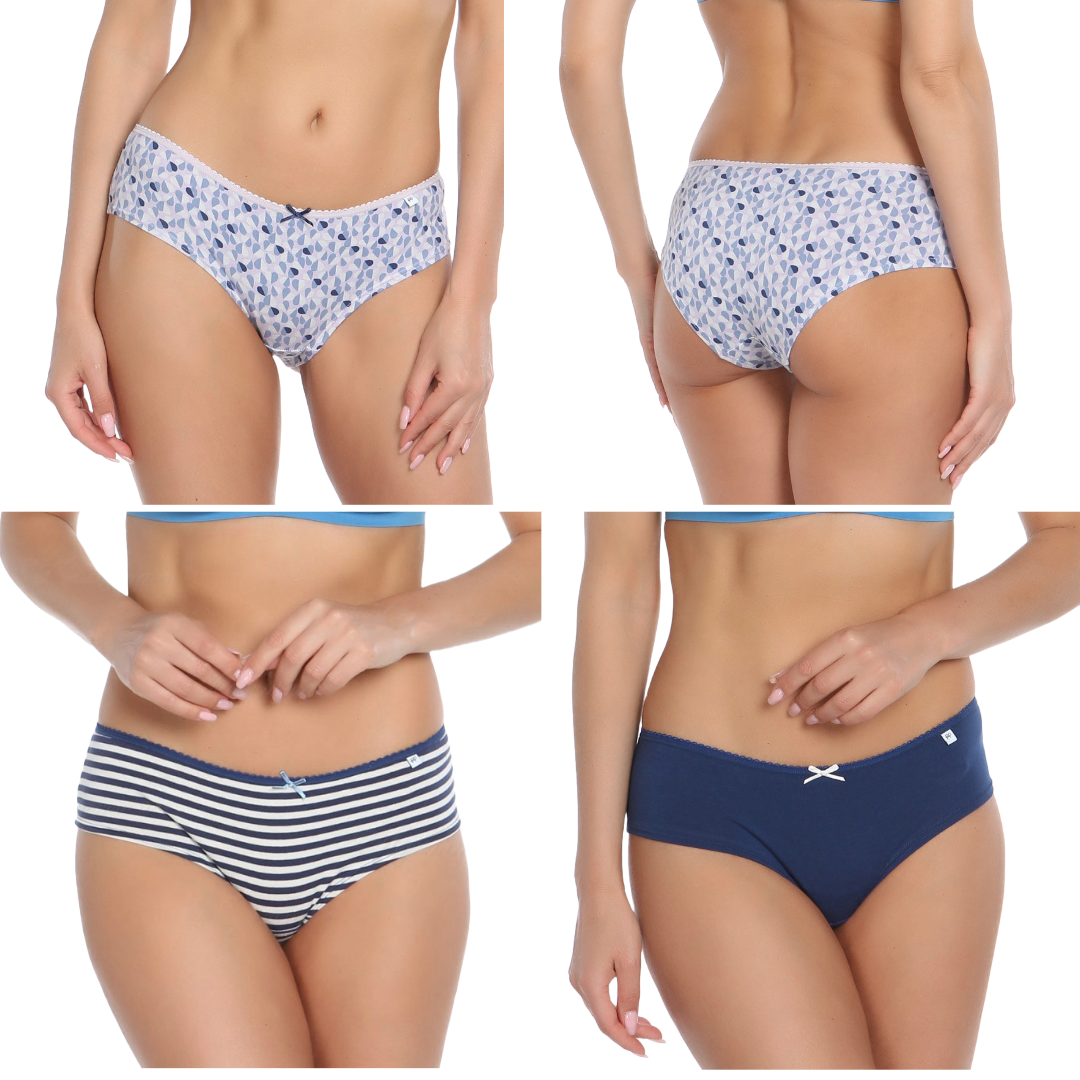 Ladies Knickers Polly Cheeky Alice Shorts Ladies Hipster Briefs 3 Pack