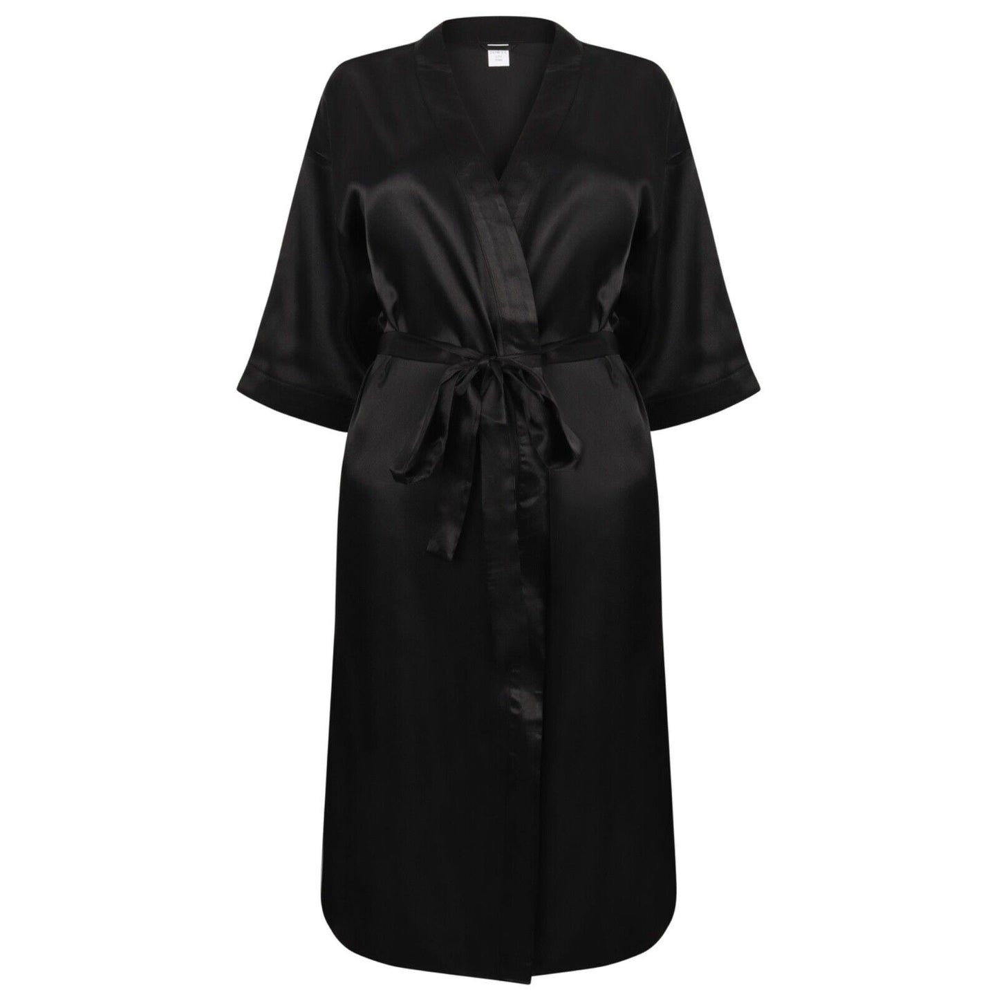 NineX Black Satin Robe BNWT Size 4XL Approx UK 20