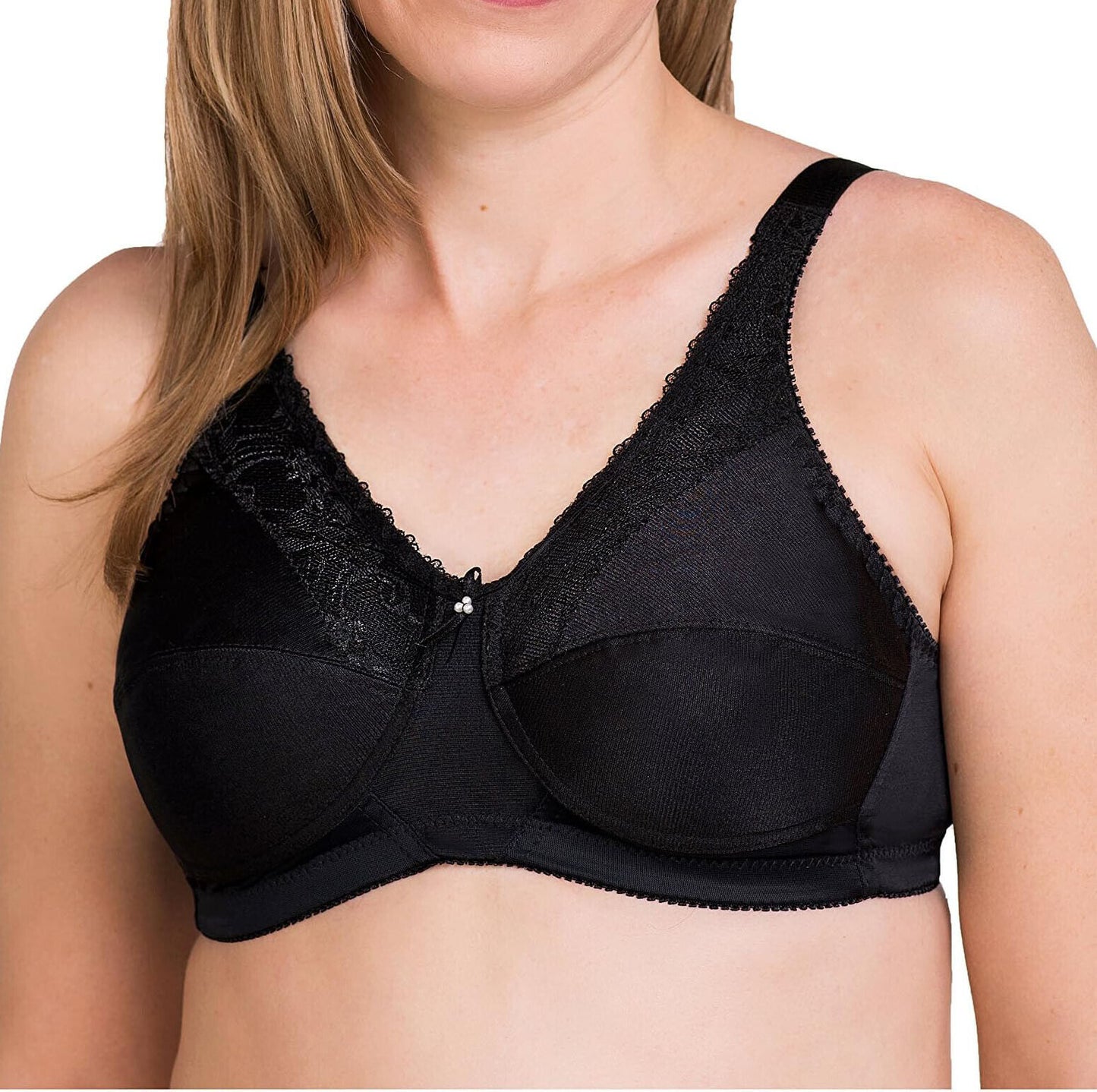Trulife Barbara Mastectomy Bra Pocketed Bra For Prosthesis Black Bra B210