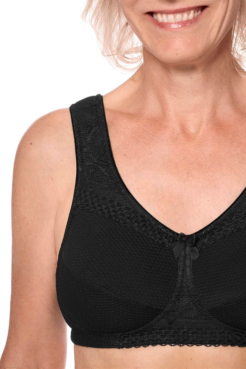 Amoena Leslie Pocketed Non-wired Soft Bra - Black