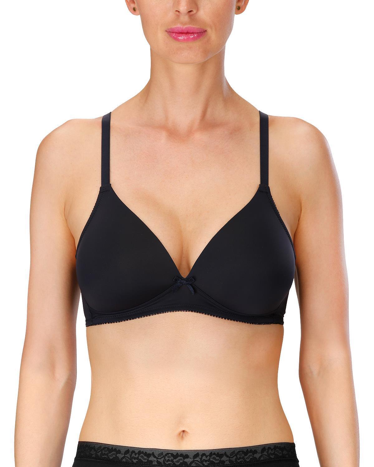 Naturana Bra Soft Cup Padded Bra 5166 Non Wired T Shirt Bra Blue White Nude