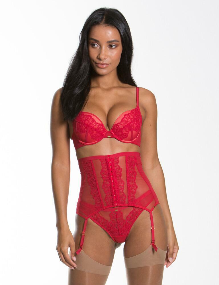 Gossard Red Bra Plunge Bra Guipure Sexy Underwired Beautiful Lingerie
