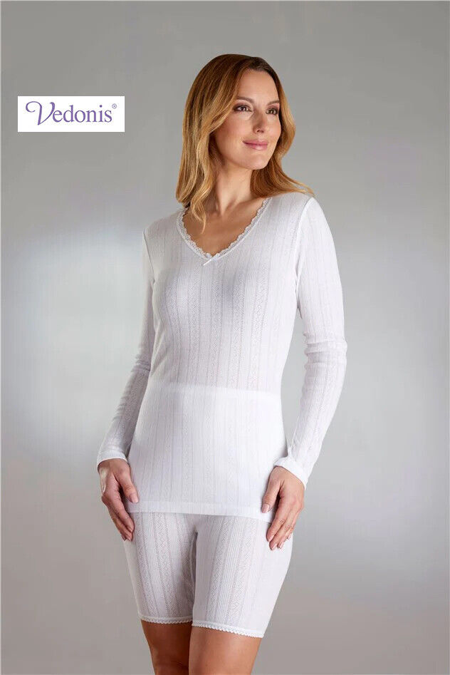 Ladies Thermal Long Sleeved Vest Base Layer Thermal Top Verdonis Underwear
