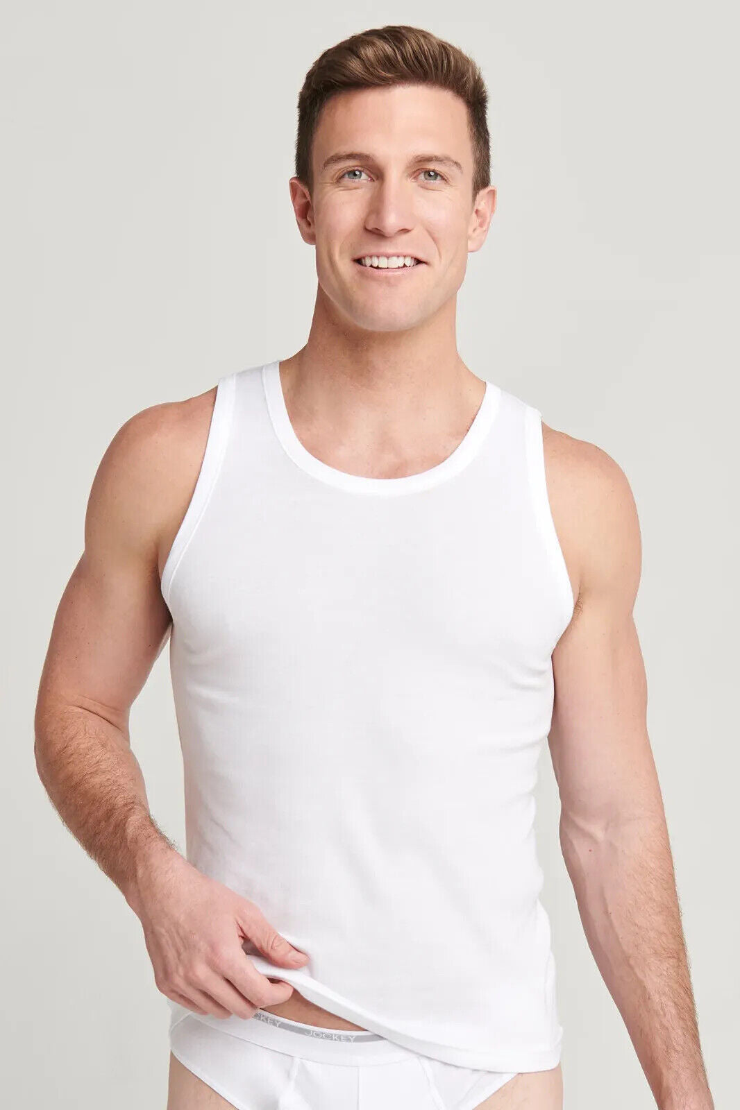 Mens Sleeveless Cotton Vests Jockey Modern Classic 100% Cotton Vests 2 Pack