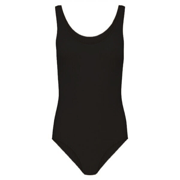 Ladies Black All In One Bodysuit Jockey Supersoft Stretch Bodysuit