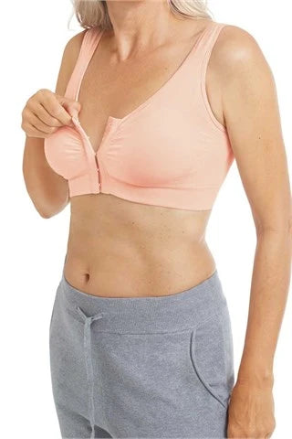 Amoena Clara Pocketed Front Closure Mastectomy Bra Top