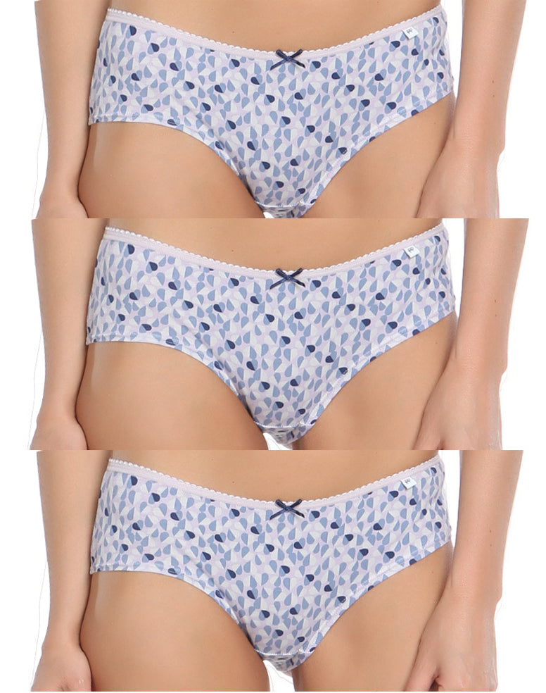 Ladies Knickers Polly Cheeky Alice Shorts Ladies Hipster Briefs 3 Pack