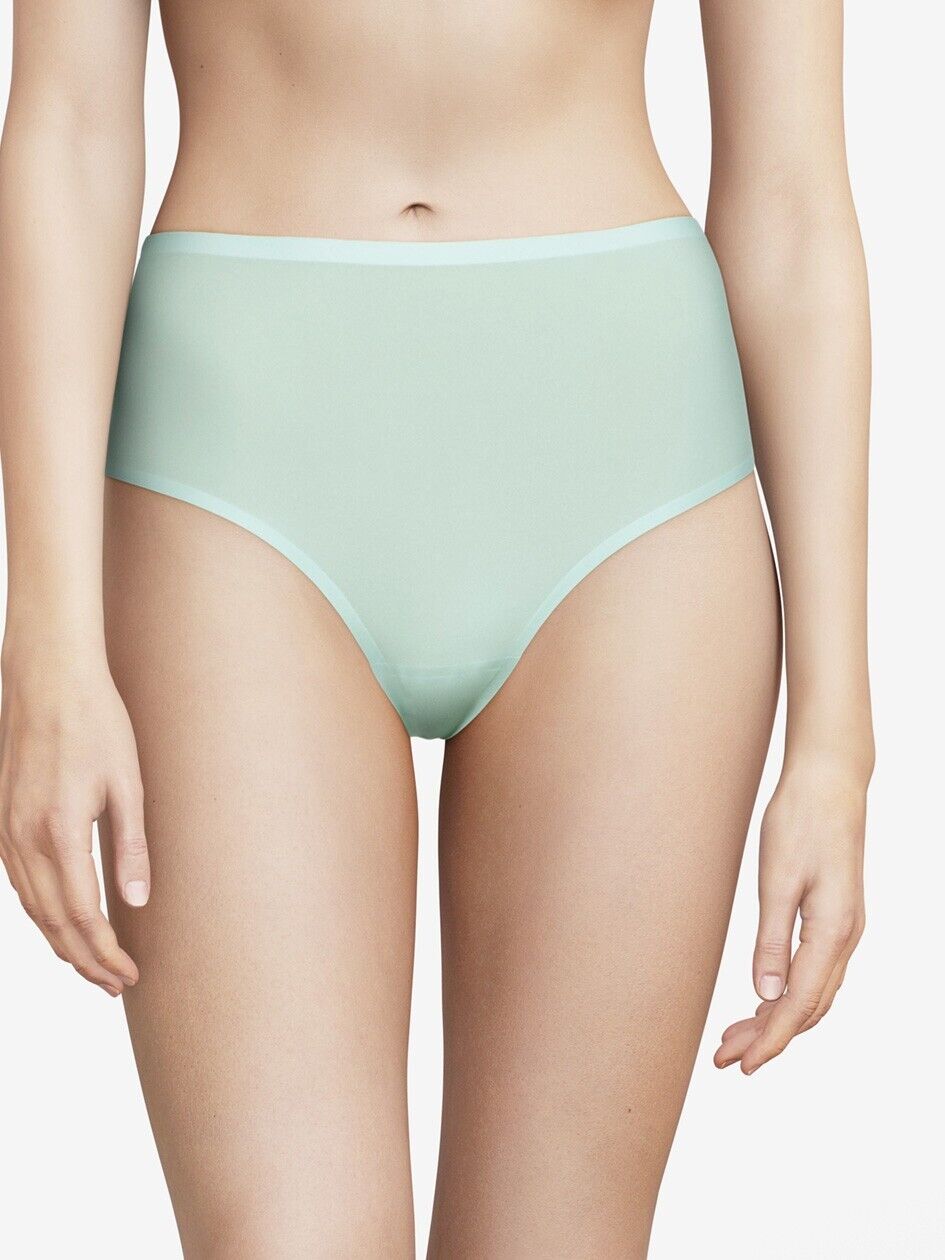 Chantelle Soft Stretch Thong Briefs High Waist One Size Thong Mint Green C10690