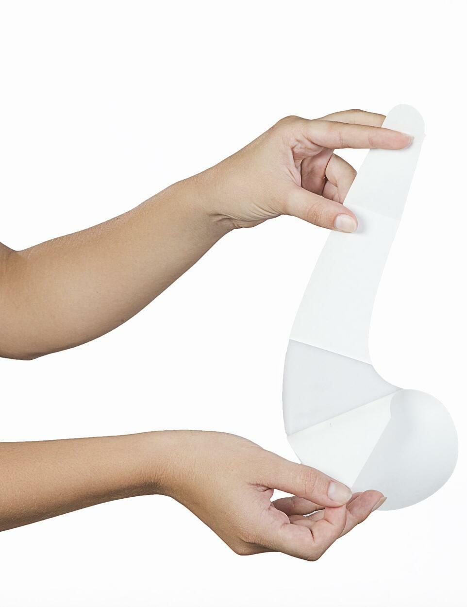 PERFECT CLEAVAGE TAPE CUP A-F WITH NUDE SILK NIPPLE COVERS