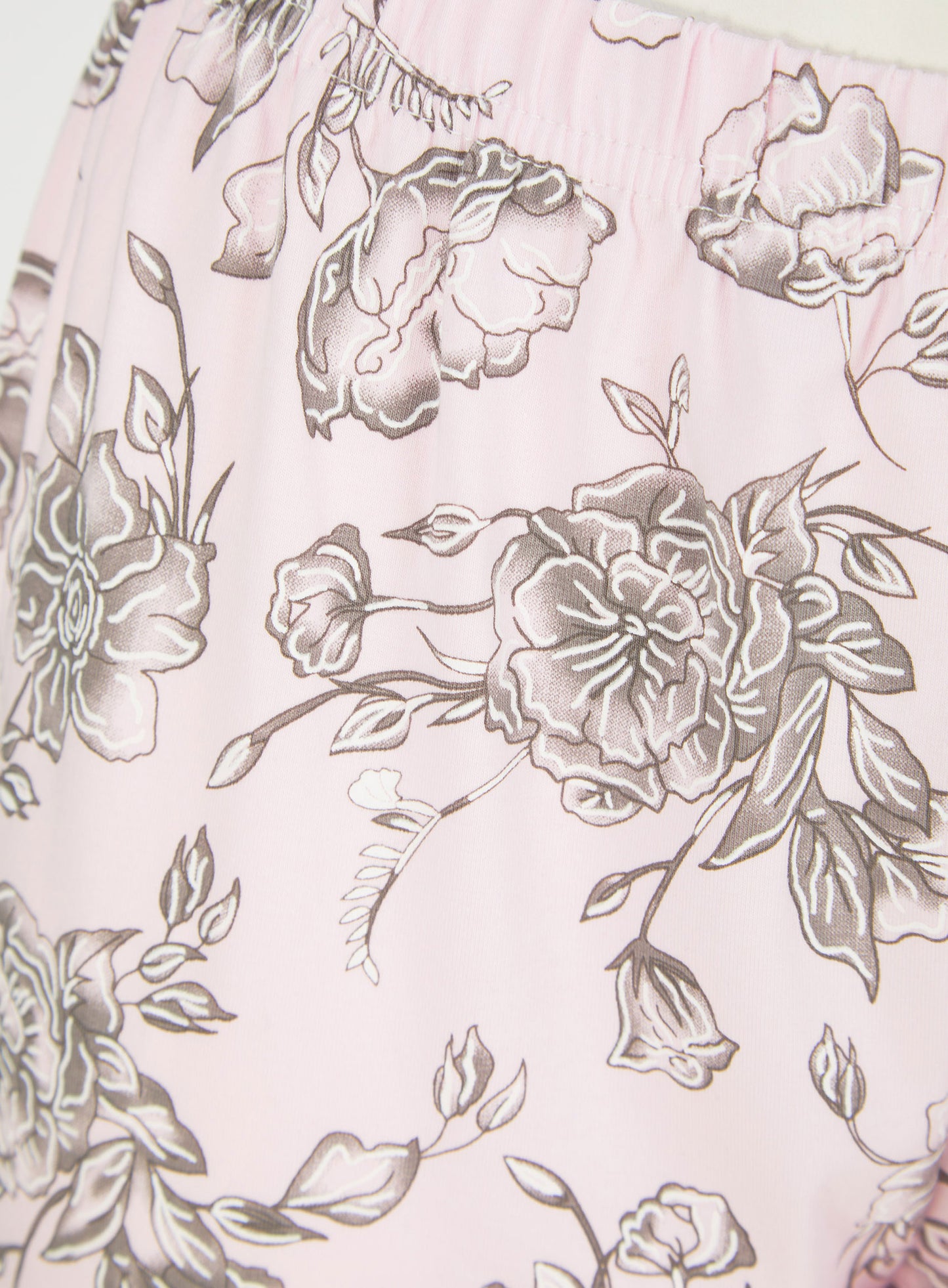 Slenderella Pyjamas Sketch Floral Jersey Pyjamas
