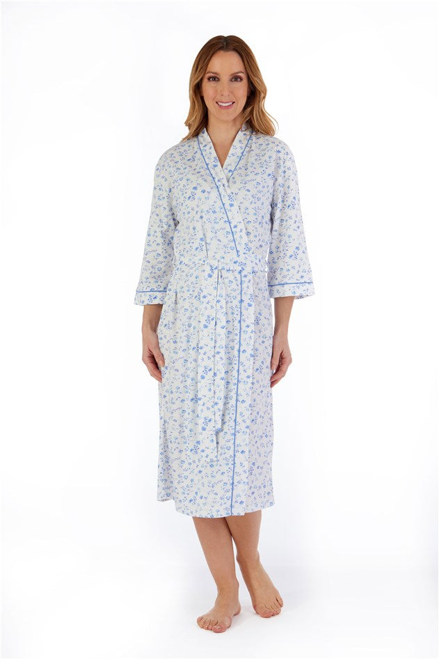 Slenderella Kimono Wrap Floral Dressing Gown