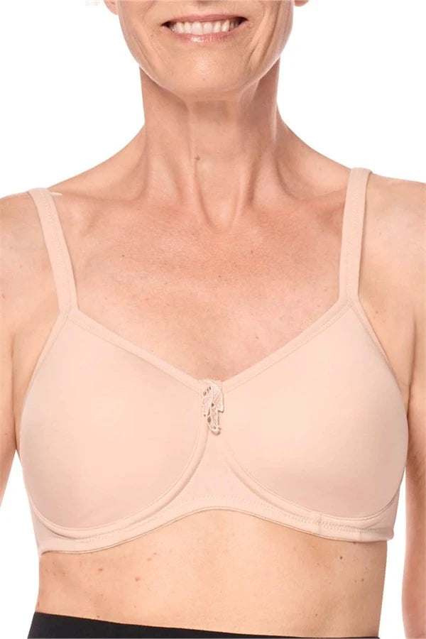 Amoena Lara Post Surgery Padded Pocketed T Shirt Bra