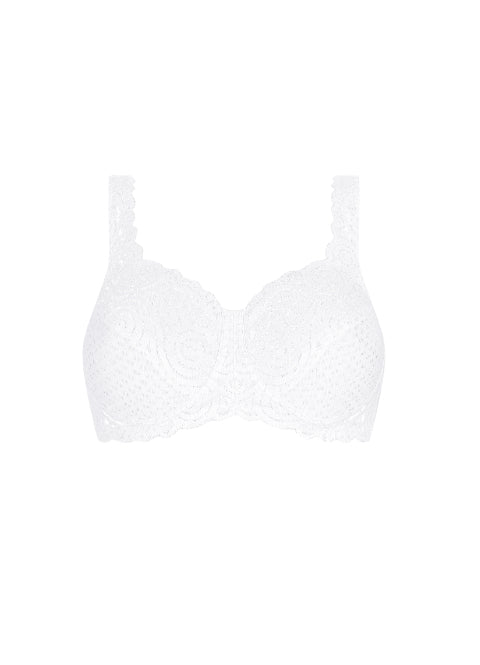 Amoena Jasmin Lace Mastectomy Pocketed Bra - White