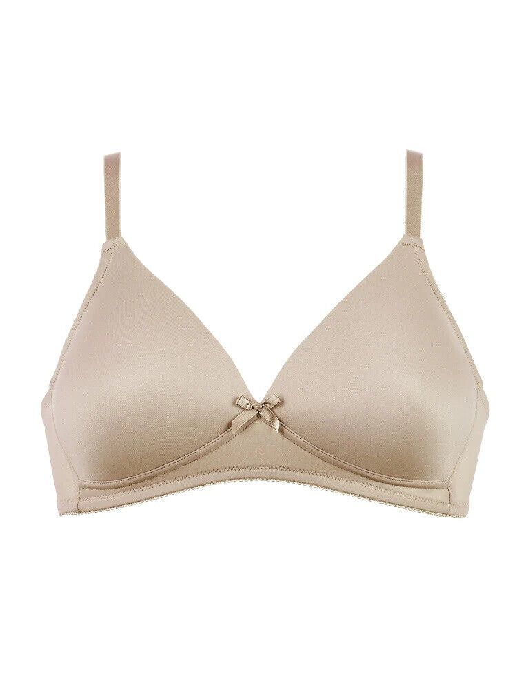 Naturana Bra Soft Cup Padded Bra 5166 Non Wired T Shirt Bra Blue White Nude