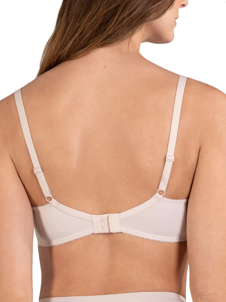 Naturana Bra Soft Cup Padded Bra 5166 Non Wired T Shirt Bra Blue White Nude