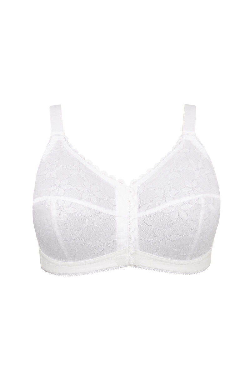 Berlei Bra White Front Fastening Classic Lace Bra B511 Front Opening Bra