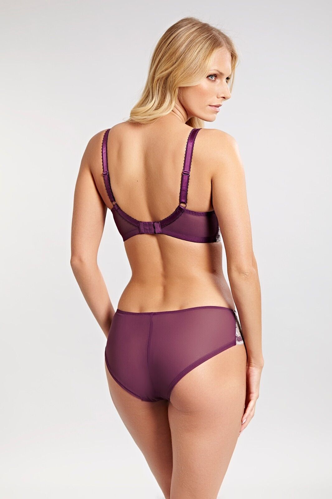 Panache Clara Bra Full Cup Bra 7255 Deep Ocean Blue Peacock Blue Plum Silver
