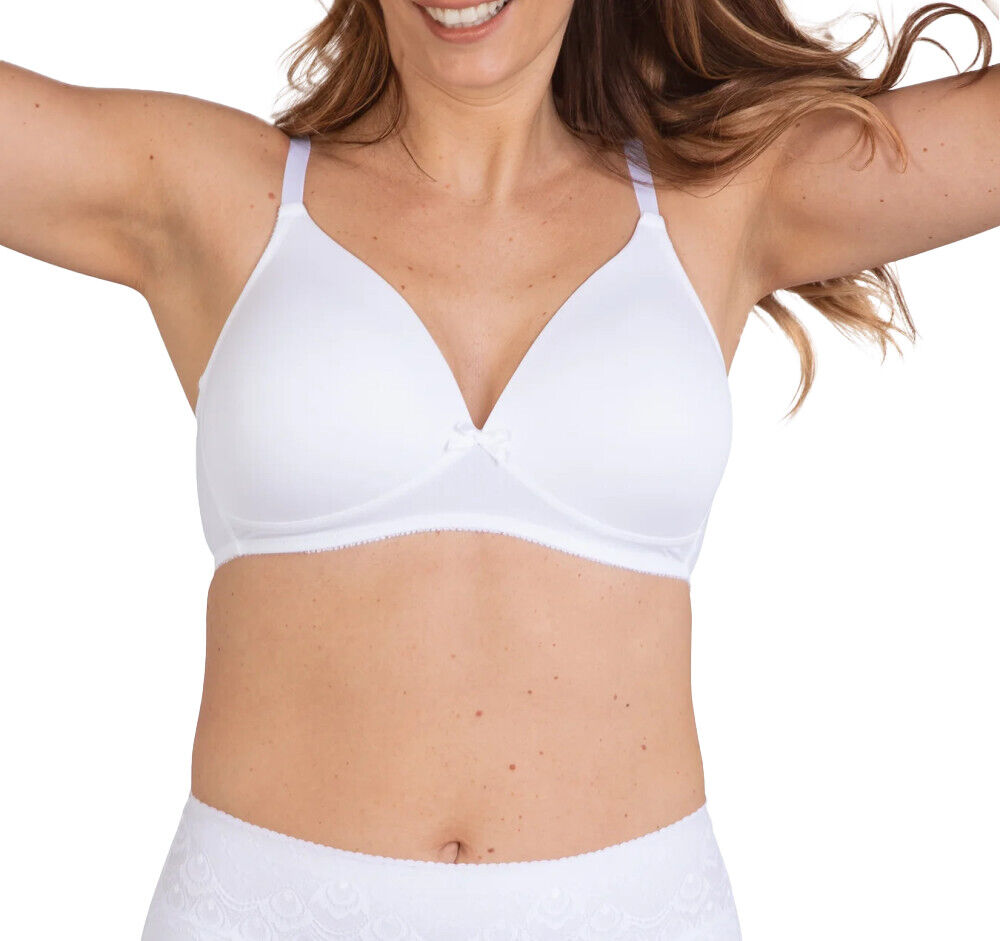 Naturana Bra Soft Cup Padded Bra 5166 Non Wired T Shirt Bra Blue White Nude