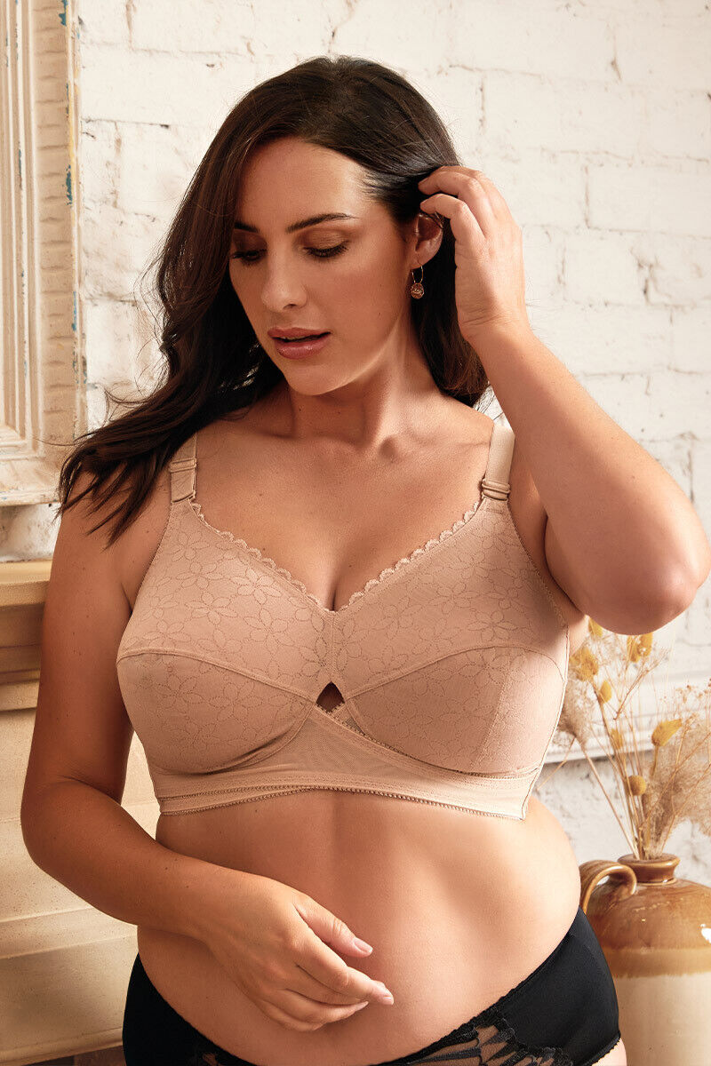 Berlei Nude Bra B510 Bra Classic Non-Wired Bra From Berlei Lingerie Cross Front