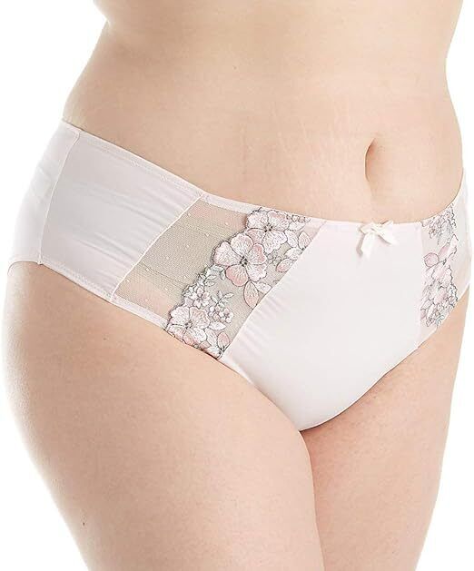 Sculptresse by Panache Logan Midi Brief Blush Pink Embroidered Knickers 9858
