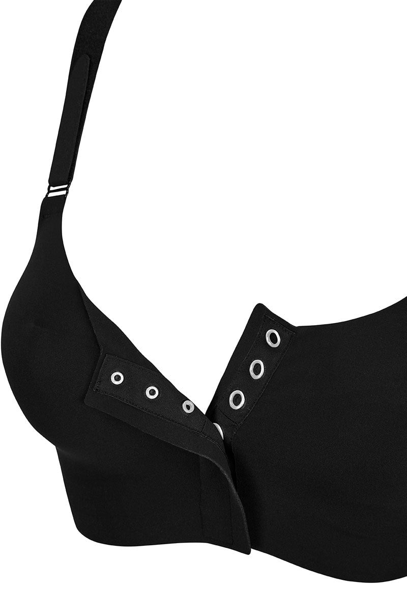 Amoena Jackie Front Fastening Pocketed Mastectomy Bra Popper Closure