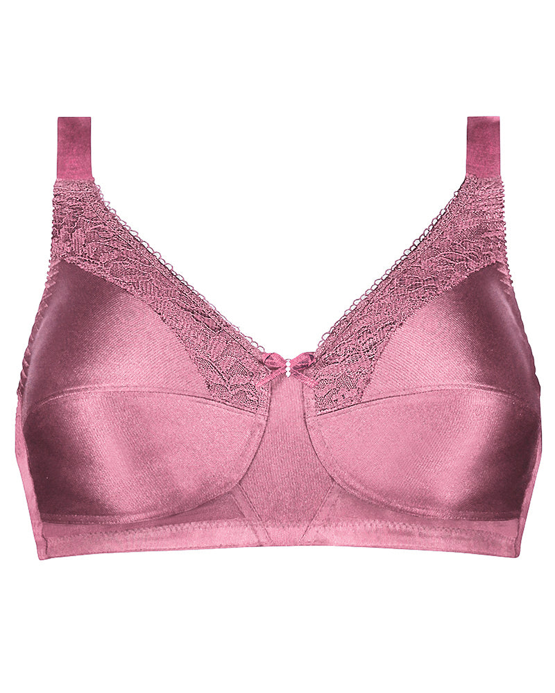 Amoena Nancy Mastectomy Pocketed Bra - Dark Rouge