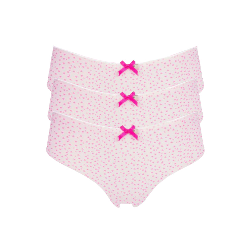 Pretty Poll Ladies Briefs Cheeky Hipster Boyshort 3 Pack Olivia Microfibre Brief