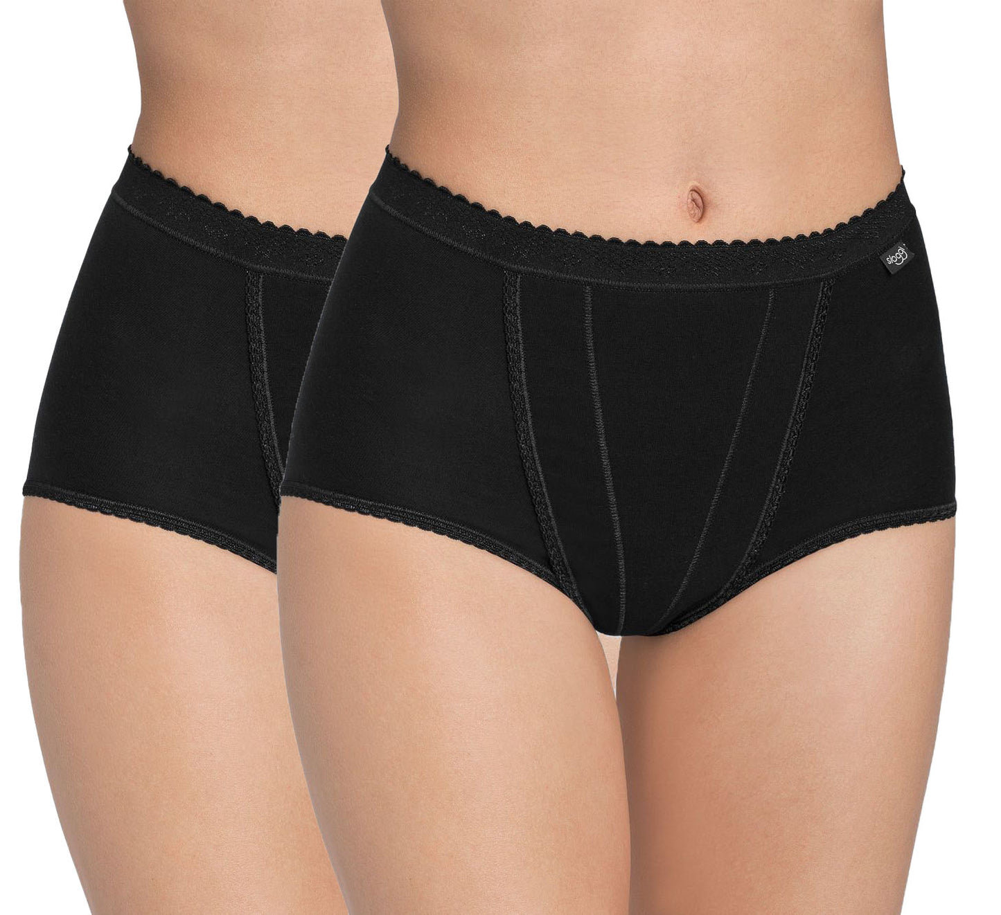 Sloggi Control Maxi Full Cotton Briefs With Light Control Panel - 2 Pack