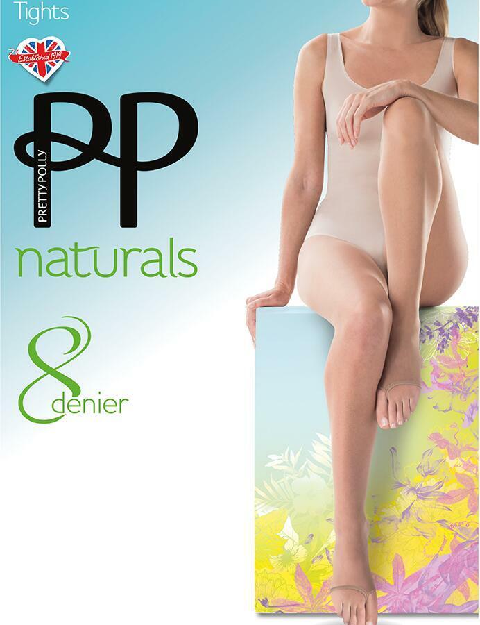 Pretty Polly 8 Denier Open Toe Naturals Tights